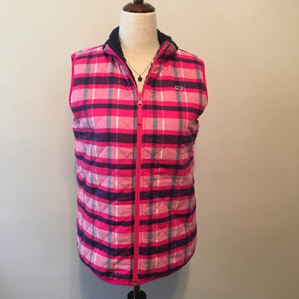 Vineyard Vines Reversible Vest Plaid Size Medium - Picture 2 of 10